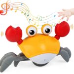 Brinquedo Caranguejo Fujão Música Luz Sensor