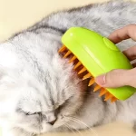 Escova Autolimpante 3 Em 1 Para Pets A Vapor com Spray - Imagem 5