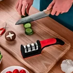 Afiador Amolador De Facas 3 Opções De Afiar Profissional - Imagem 3