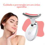 Massageador Facial Eletrico Pescoço Led Lift Fototerapia Ant - Imagem 6