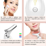 Massageador Facial Eletrico Pescoço Led Lift Fototerapia Ant - Imagem 3