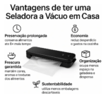 Máquina Seladora Portátil Vácuo De Alimentos - Imagem 2