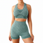 Conjunto Academia Fitness Levanta Bumbum verde escuro - Tamanho único