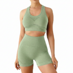 Conjunto Academia Fitness Levanta Bumbum verde escuro - Tamanho único - Imagem 3