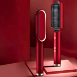 Escova Pente Alisadora Profissional Vermelho - Imagem 2